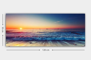 Canvastavla YTY Nautical & Beach Flerfärgad - 120x50 cm - Inredning - Tavlor & posters - Canvastavla