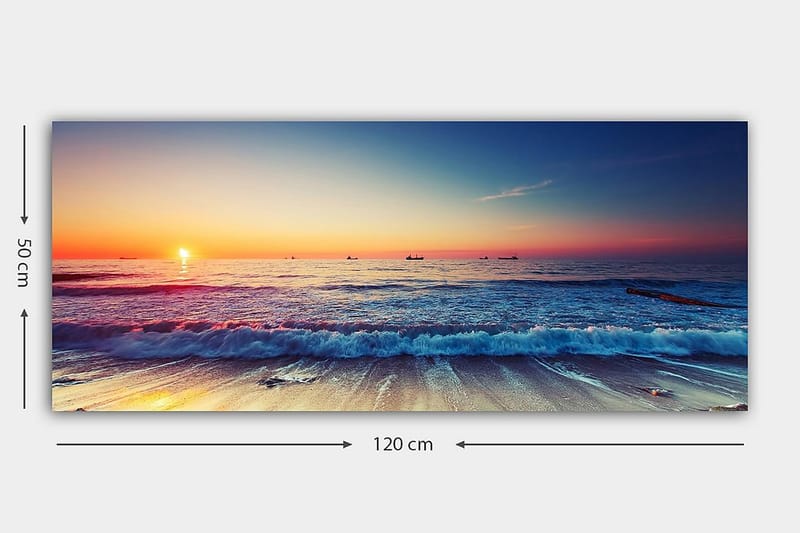 Canvastavla YTY Nautical & Beach Flerfärgad - 120x50 cm - Inredning - Tavlor & posters - Canvastavla