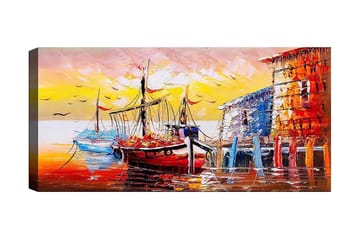 Canvastavla YTY Nautical & Beach Flerfärgad - 120x50 cm - Inredning - Tavlor & posters - Canvastavla