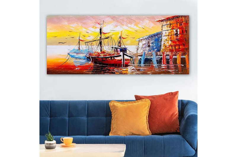 Canvastavla YTY Nautical & Beach Flerfärgad - 120x50 cm - Inredning - Tavlor & posters - Canvastavla