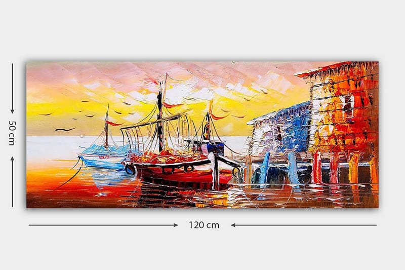 Canvastavla YTY Nautical & Beach Flerfärgad - 120x50 cm - Inredning - Tavlor & posters - Canvastavla