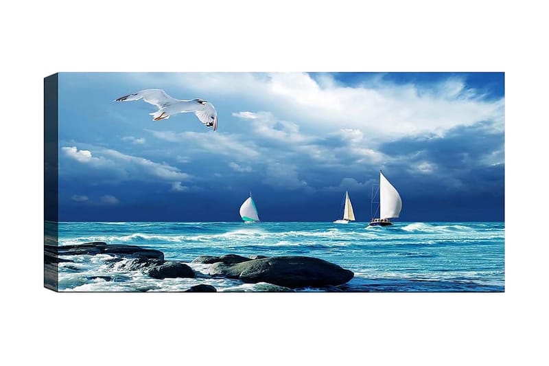 Canvastavla YTY Nautical & Beach Flerfärgad - 120x50 cm - Inredning - Tavlor & posters - Canvastavla
