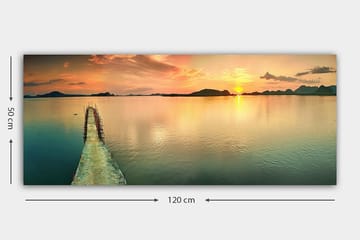 Canvastavla YTY Nautical & Beach Flerfärgad - 120x50 cm - Inredning - Tavlor & posters - Canvastavla