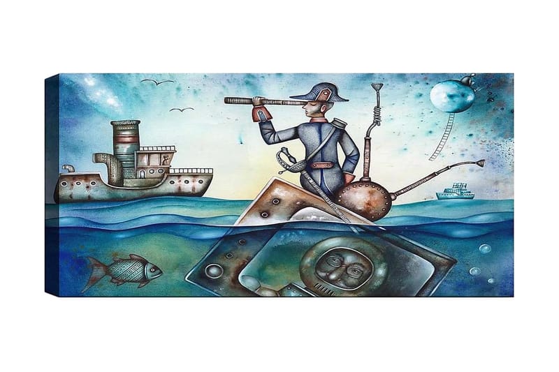 Canvastavla YTY Nautical & Beach Flerfärgad - 120x50 cm - Inredning - Tavlor & posters - Canvastavla