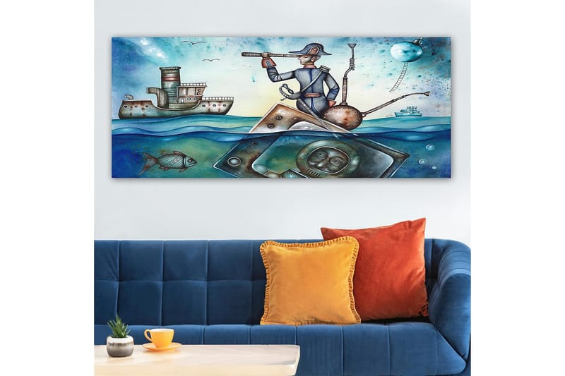 Canvastavla YTY Nautical & Beach Flerfärgad - 120x50 cm - Inredning - Tavlor & posters - Canvastavla