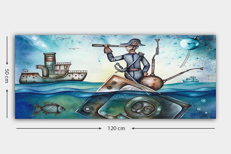 Canvastavla YTY Nautical & Beach Flerfärgad - 120x50 cm - Inredning - Tavlor & posters - Canvastavla