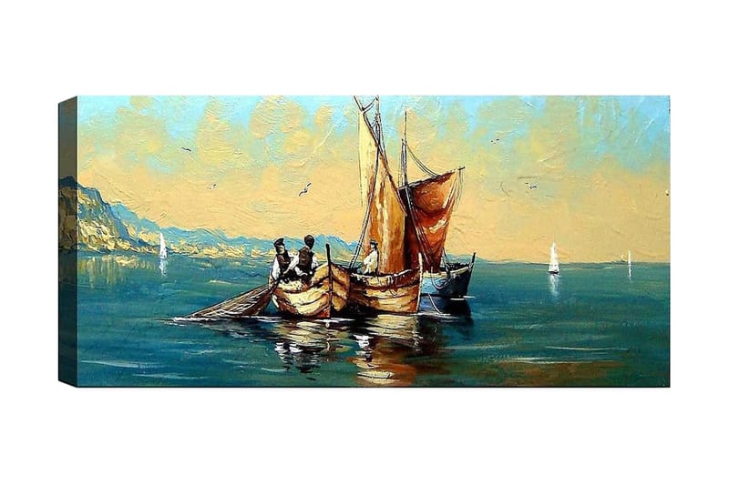 Canvastavla YTY Nautical & Beach Flerfärgad - 120x50 cm - Inredning - Tavlor & posters - Canvastavla