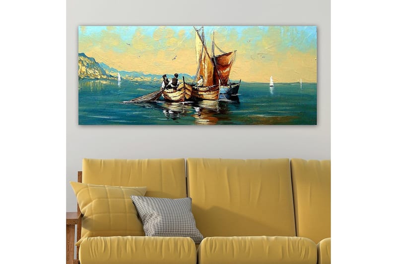 Canvastavla YTY Nautical & Beach Flerfärgad - 120x50 cm - Inredning - Tavlor & posters - Canvastavla