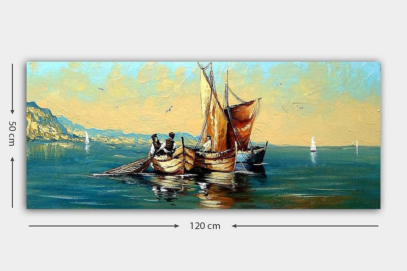 Canvastavla YTY Nautical & Beach Flerfärgad - 120x50 cm - Inredning - Tavlor & posters - Canvastavla