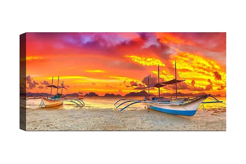 Canvastavla YTY Nautical & Beach Flerfärgad - 120x50 cm - Inredning - Tavlor & posters - Canvastavla