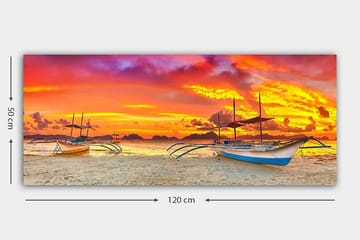 Canvastavla YTY Nautical & Beach Flerfärgad - 120x50 cm - Inredning - Tavlor & posters - Canvastavla