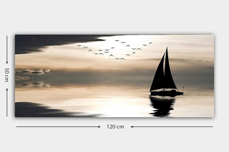 Canvastavla YTY Nautical & Beach Flerfärgad - 120x50 cm - Inredning - Tavlor & posters - Canvastavla