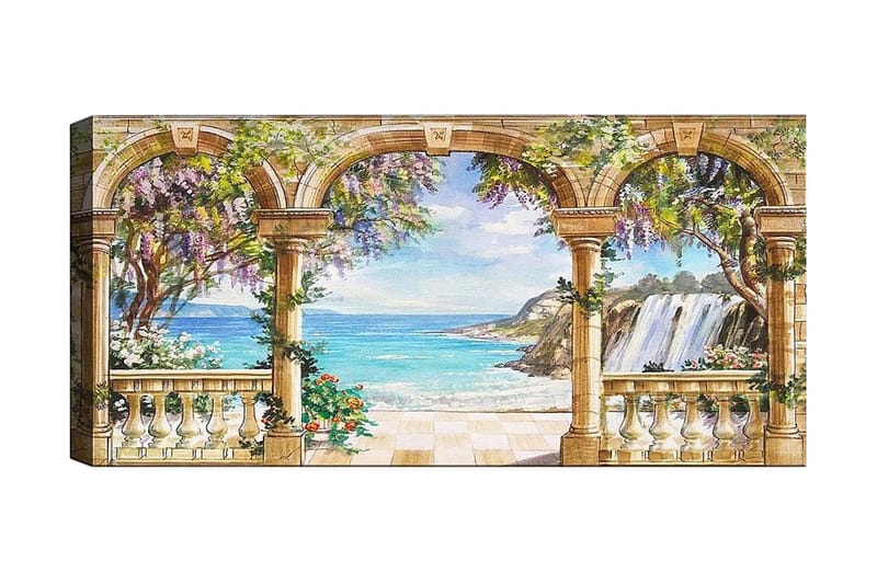 Canvastavla YTY Nautical & Beach Flerfärgad - 120x50 cm - Inredning - Tavlor & posters - Canvastavla