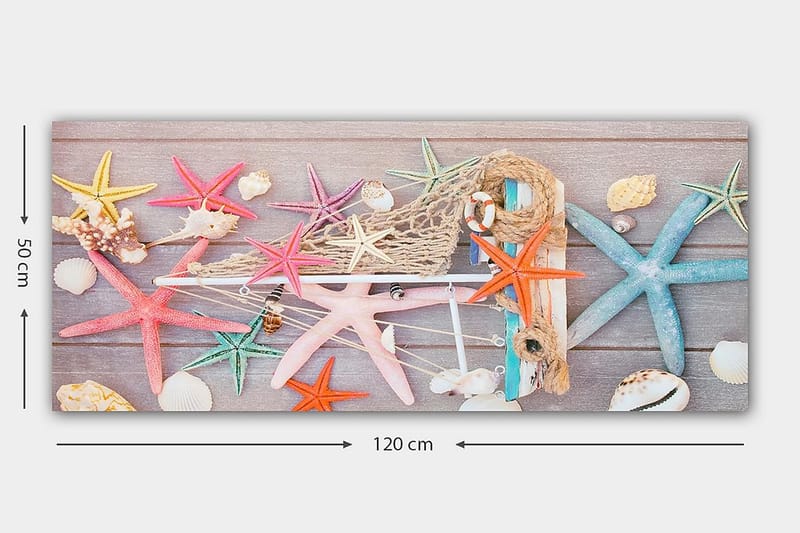 Canvastavla YTY Nautical & Beach Flerfärgad - 120x50 cm - Inredning - Tavlor & posters - Canvastavla