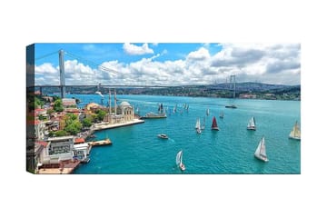 Canvastavla YTY Nautical & Beach Flerfärgad - 120x50 cm - Inredning - Tavlor & posters - Canvastavla