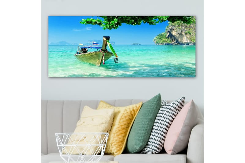 Canvastavla YTY Nautical & Beach Flerfärgad - 120x50 cm - Inredning - Tavlor & posters - Canvastavla