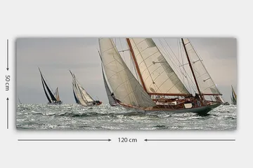 Canvastavla YTY Nautical & Beach Flerfärgad - 120x50 cm - Inredning - Tavlor & posters - Canvastavla