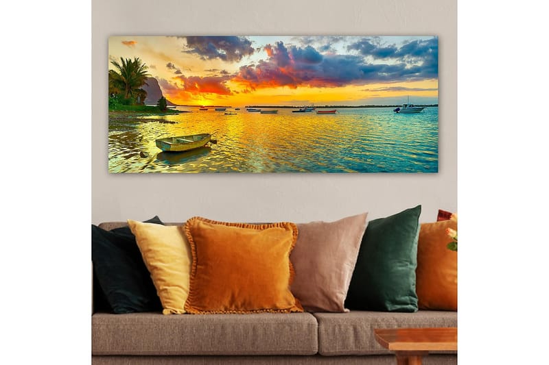Canvastavla YTY Nautical & Beach Flerfärgad - 120x50 cm - Inredning - Tavlor & posters - Canvastavla