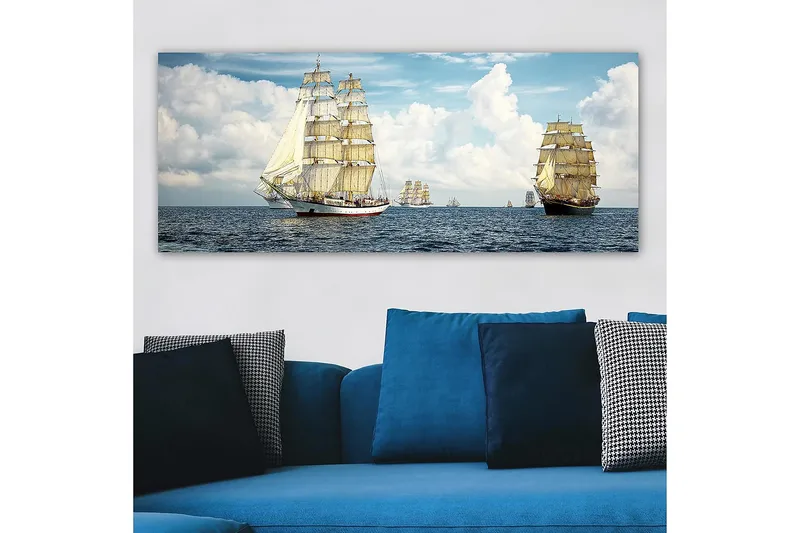 Canvastavla YTY Nautical & Beach Flerfärgad - 120x50 cm - Inredning - Tavlor & posters - Canvastavla