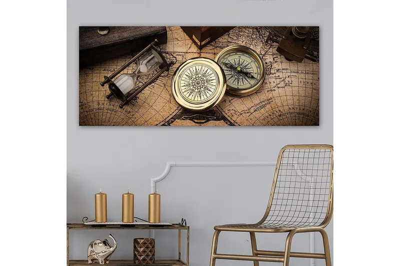 Canvastavla YTY Nautical & Beach Flerfärgad - 120x50 cm - Inredning - Tavlor & posters - Canvastavla