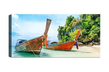 Canvastavla YTY Nautical & Beach Flerfärgad - 120x50 cm - Inredning - Tavlor & posters - Canvastavla