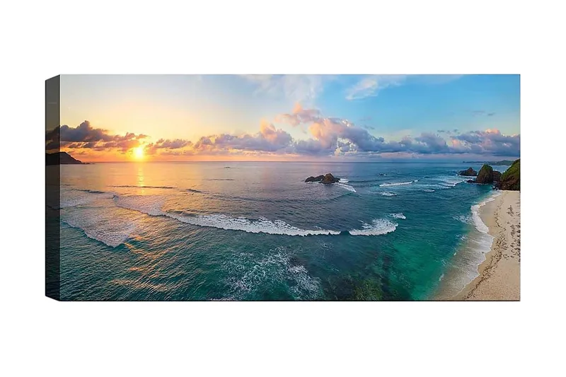 Canvastavla YTY Nautical & Beach Flerfärgad - 120x50 cm - Inredning - Tavlor & posters - Canvastavla