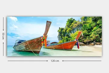 Canvastavla YTY Nautical & Beach Flerfärgad - 120x50 cm - Inredning - Tavlor & posters - Canvastavla