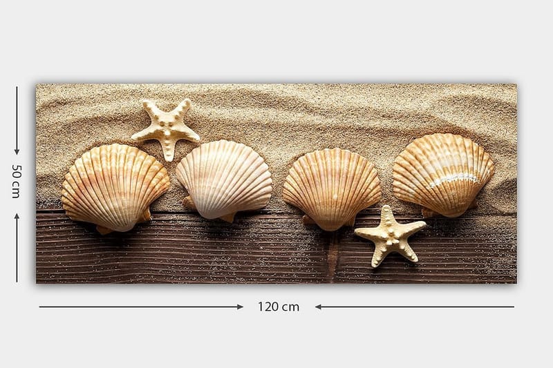 Canvastavla YTY Nautical & Beach Flerfärgad - 120x50 cm - Inredning - Tavlor & posters - Canvastavla