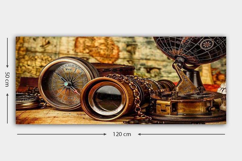 Canvastavla YTY Nautical & Beach Flerfärgad - 120x50 cm - Inredning - Tavlor & posters - Canvastavla