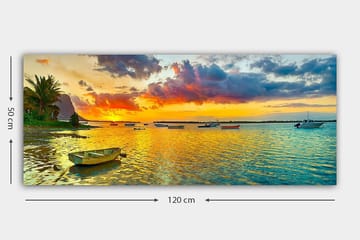 Canvastavla YTY Nautical & Beach Flerfärgad - 120x50 cm - Inredning - Tavlor & posters - Canvastavla