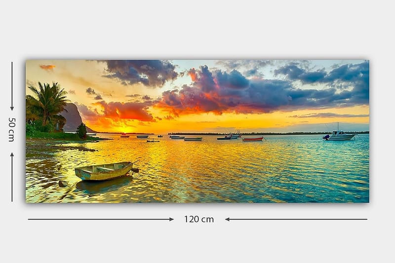 Canvastavla YTY Nautical & Beach Flerfärgad - 120x50 cm - Inredning - Tavlor & posters - Canvastavla