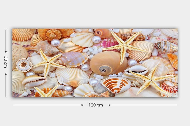Canvastavla YTY Nautical & Beach Flerfärgad - 120x50 cm - Inredning - Tavlor & posters - Canvastavla