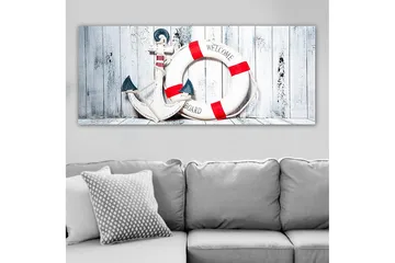 Canvastavla YTY Nautical & Beach Flerfärgad - 120x50 cm - Inredning - Tavlor & posters - Canvastavla