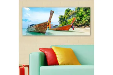Canvastavla YTY Nautical & Beach Flerfärgad - 120x50 cm - Inredning - Tavlor & posters - Canvastavla