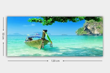 Canvastavla YTY Nautical & Beach Flerfärgad - 120x50 cm - Inredning - Tavlor & posters - Canvastavla