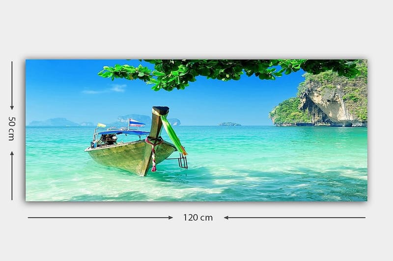 Canvastavla YTY Nautical & Beach Flerfärgad - 120x50 cm - Inredning - Tavlor & posters - Canvastavla