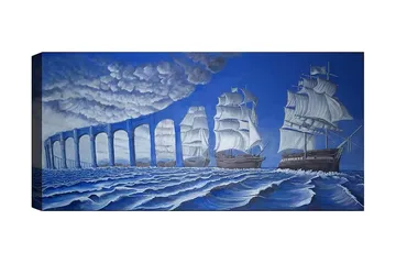 Canvastavla YTY Nautical & Beach Flerfärgad - 120x50 cm - Inredning - Tavlor & posters - Canvastavla