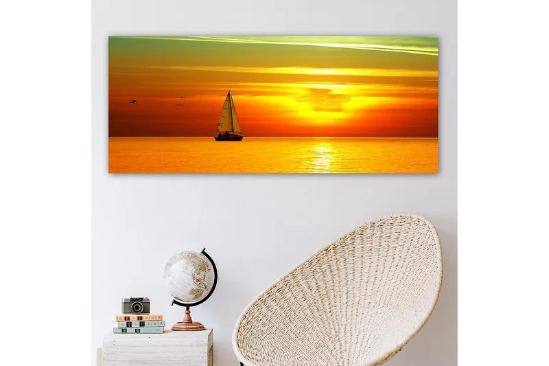 Canvastavla YTY Nautical & Beach Flerfärgad - 120x50 cm - Inredning - Tavlor & posters - Canvastavla