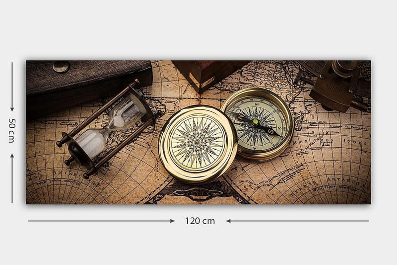 Canvastavla YTY Nautical & Beach Flerfärgad - 120x50 cm - Inredning - Tavlor & posters - Canvastavla