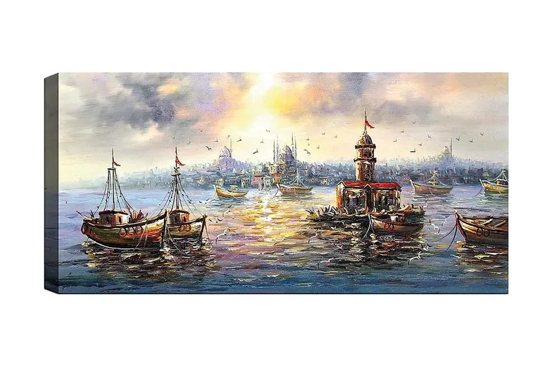 Canvastavla YTY Nautical & Beach Flerfärgad - 120x50 cm - Inredning - Tavlor & posters - Canvastavla