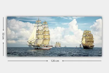 Canvastavla YTY Nautical & Beach Flerfärgad - 120x50 cm - Inredning - Tavlor & posters - Canvastavla