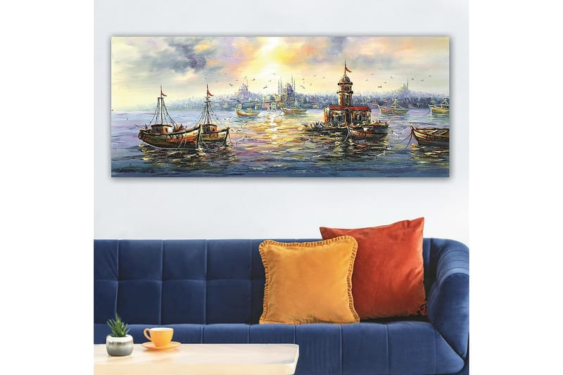 Canvastavla YTY Nautical & Beach Flerfärgad - 120x50 cm - Inredning - Tavlor & posters - Canvastavla