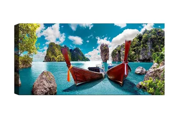 Canvastavla YTY Nautical & Beach Flerfärgad - 120x50 cm - Inredning - Tavlor & posters - Canvastavla