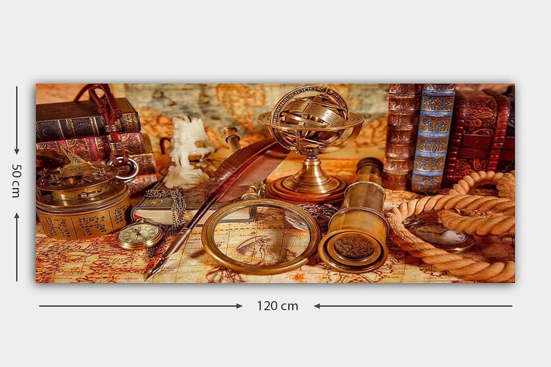 Canvastavla YTY Nautical & Beach Flerfärgad - 120x50 cm - Inredning - Tavlor & posters - Canvastavla