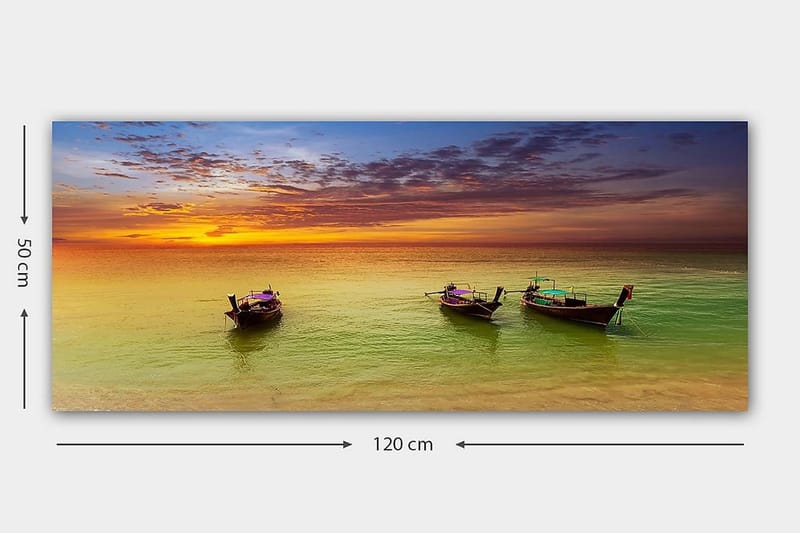 Canvastavla YTY Nautical & Beach Flerfärgad - 120x50 cm - Inredning - Tavlor & posters - Canvastavla