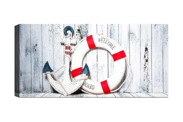 Canvastavla YTY Nautical & Beach Flerfärgad - 120x50 cm - Inredning - Tavlor & posters - Canvastavla