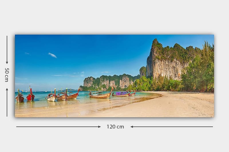 Canvastavla YTY Nautical & Beach Flerfärgad - 120x50 cm - Inredning - Tavlor & posters - Canvastavla