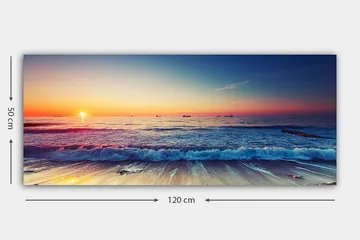 Canvastavla YTY Nautical & Beach Flerfärgad - 120x50 cm - Inredning - Tavlor & posters - Canvastavla