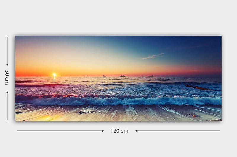 Canvastavla YTY Nautical & Beach Flerfärgad - 120x50 cm - Inredning - Tavlor & posters - Canvastavla
