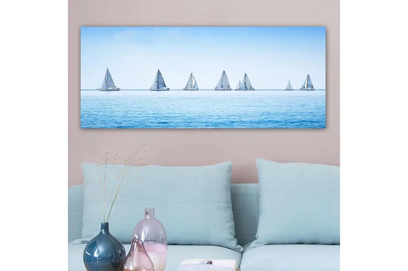 Canvastavla YTY Nautical & Beach Flerfärgad - 120x50 cm - Inredning - Tavlor & posters - Canvastavla